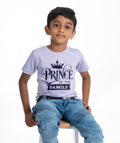 king round neck family of 4 Tshirt set for a family of 4 - Lavender, pure cotton(Kids to be added separately)